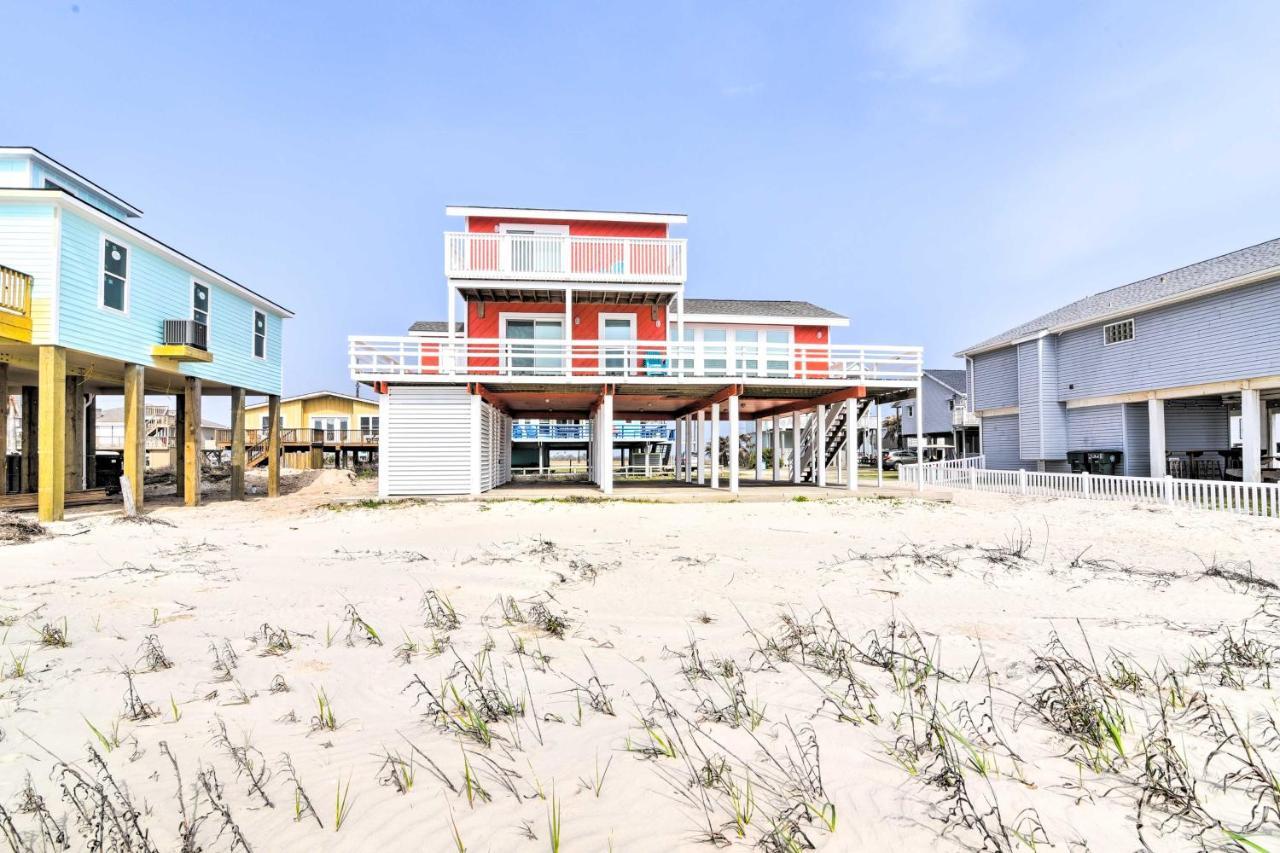 Beachfront Galveston Oasis Balconies, Ocean View! Kültér fotó
